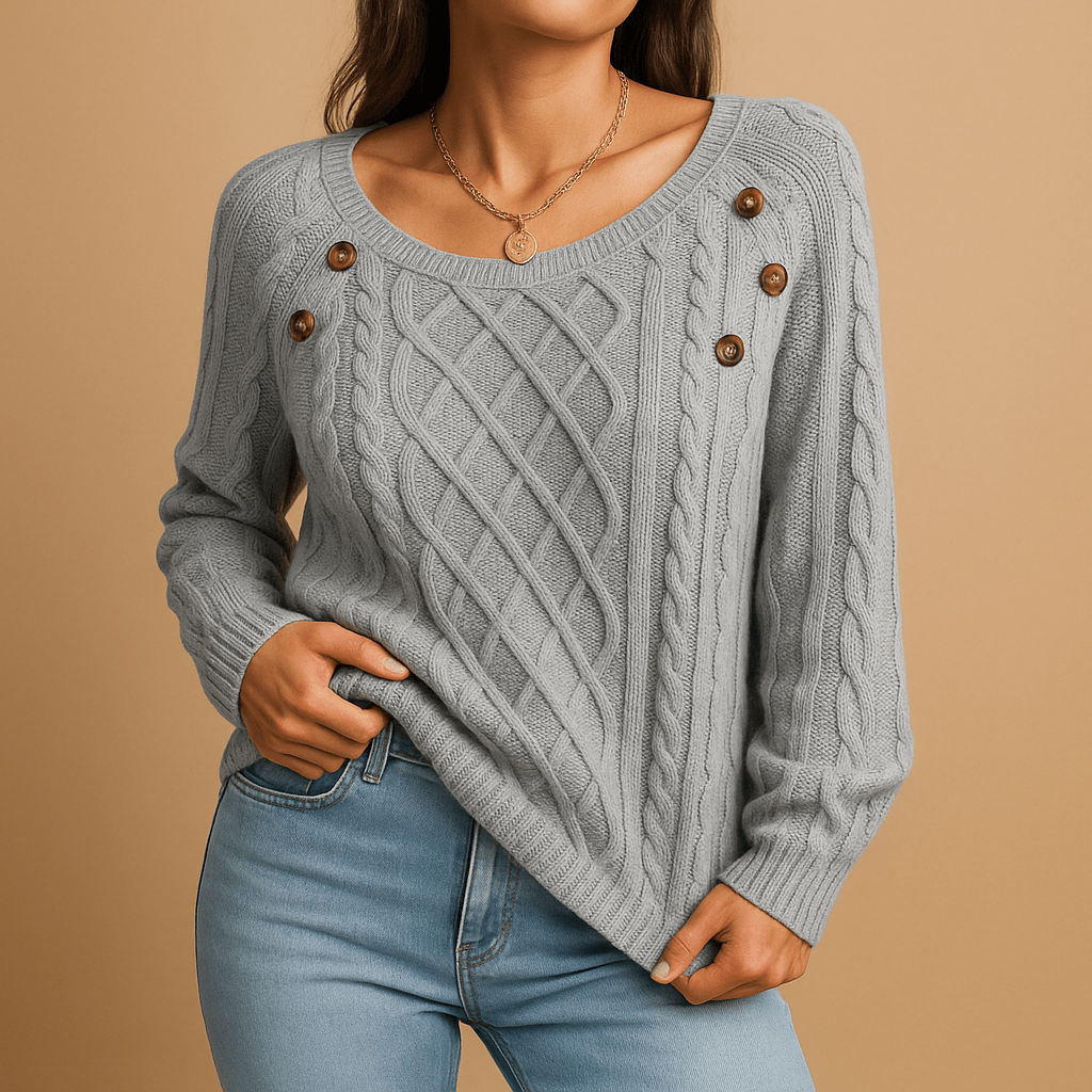 Women’s Classic Long - Sleeve Knit Sweater - North Wardrobe