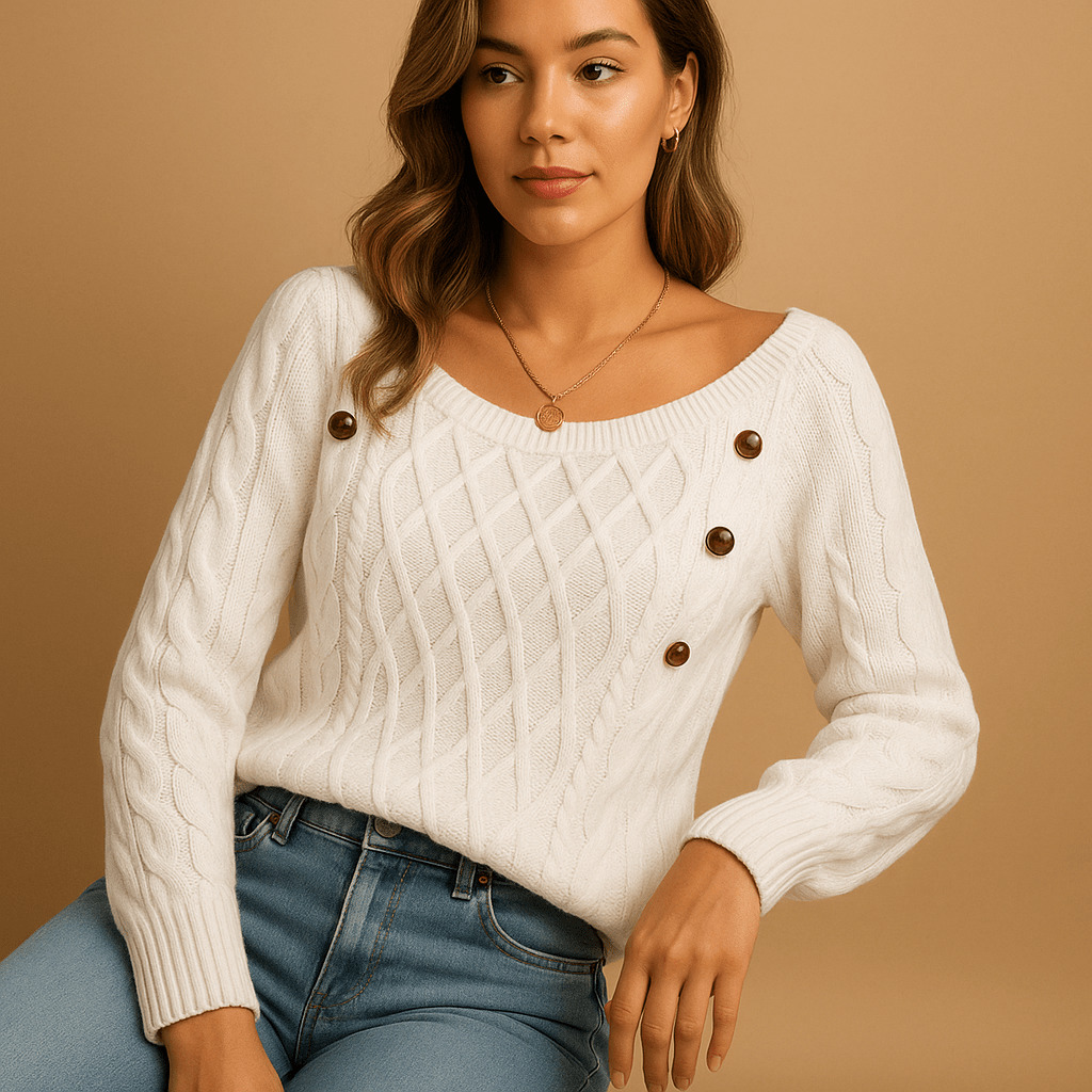 Women’s Classic Long - Sleeve Knit Sweater - North Wardrobe