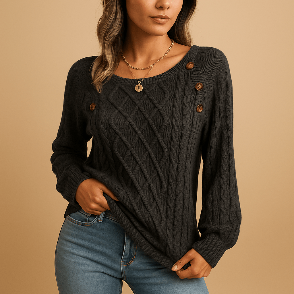 Women’s Classic Long - Sleeve Knit Sweater - North Wardrobe