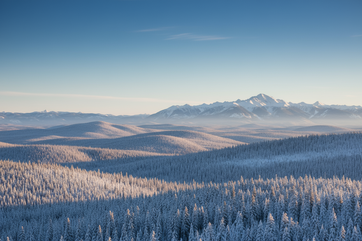 maak een banner foto van een winters landschap voor op de banner van mijn canadese fashion store