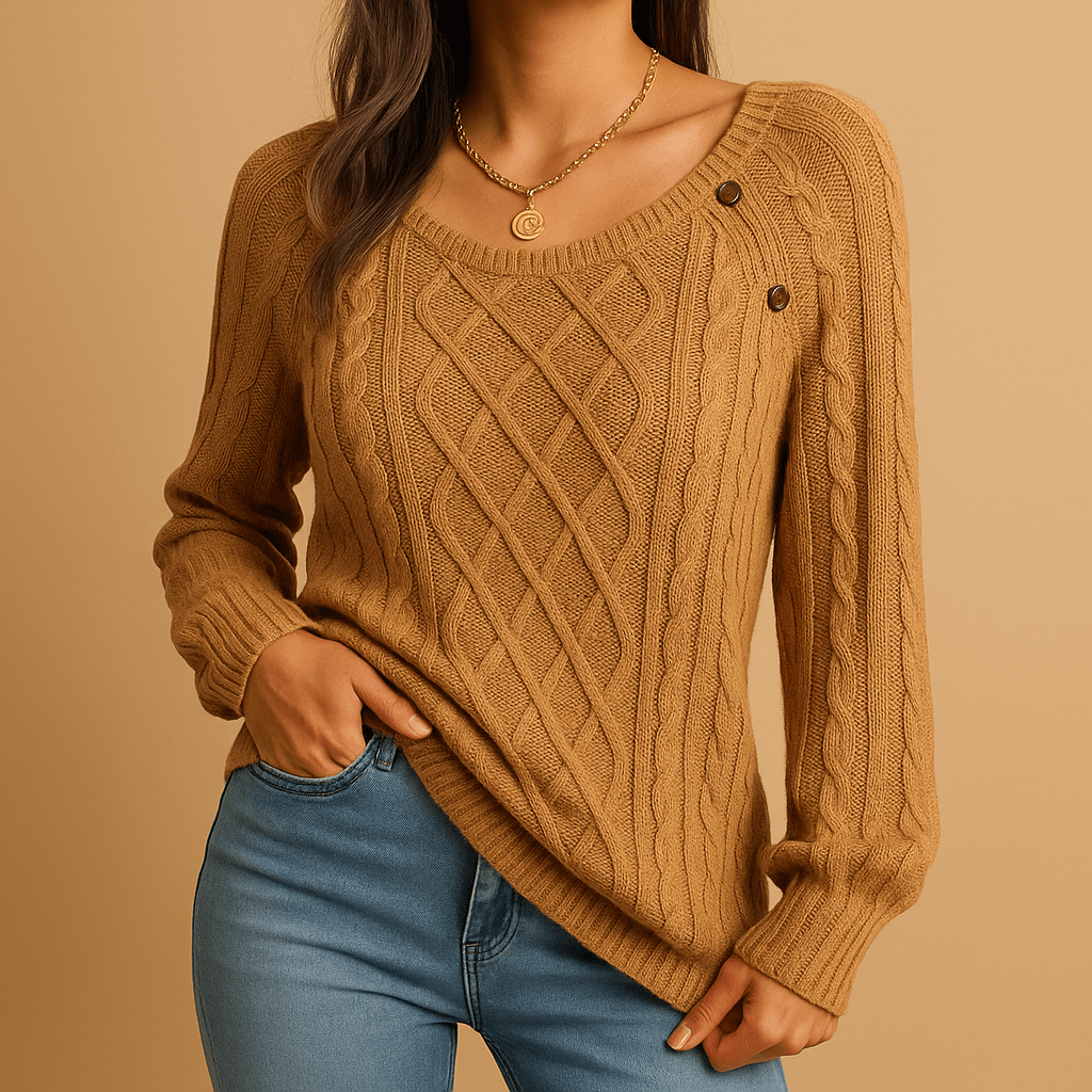 Women’s Classic Long - Sleeve Knit Sweater - North Wardrobe